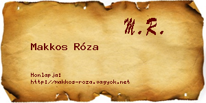 Makkos Róza névjegykártya