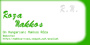 roza makkos business card