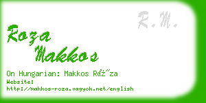 roza makkos business card